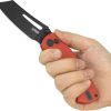 Kubey Dheo EDC Button Lock Knife - Red G10