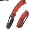 Kubey Dheo EDC Button Lock Knife - Red G10