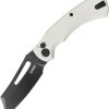 Kubey Dheo EDC Button Lock Wharncliffe White G10