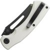 Kubey Dheo EDC Button Lock Wharncliffe White G10