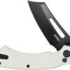 Kubey Dheo EDC Button Lock Wharncliffe White G10
