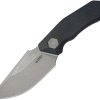 Kubey Basilisk Fixed Blade Drop Point Black G10
