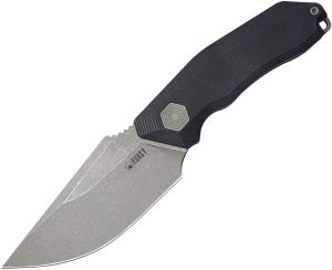 Kubey Basilisk Fixed Blade Drop Point Black G10
