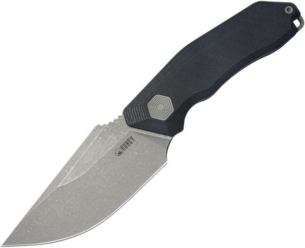 Kubey Basilisk Fixed Blade Drop Point Black G10