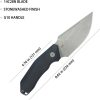 Kubey Basilisk Fixed Blade Drop Point Black G10