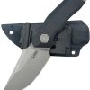 Kubey Basilisk Fixed Blade Drop Point Black G10