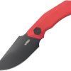 Kubey Basilisk Fixed Blade Drop Point Red G10