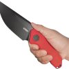 Kubey Basilisk Fixed Blade Drop Point Red G10