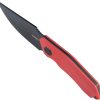 Kubey Basilisk Fixed Blade Drop Point Red G10