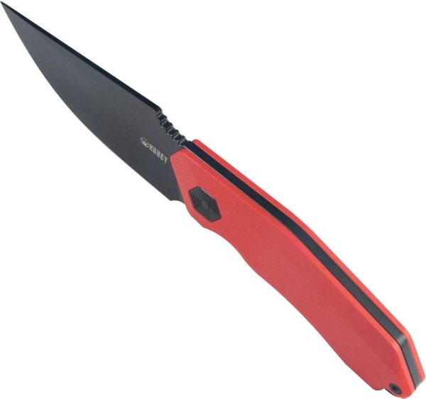 Kubey Basilisk Fixed Blade Drop Point Red G10