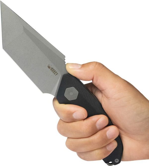 Kubey Yokai Fixed Blade Tanto Black G10