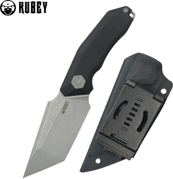 Kubey Yokai Fixed Blade Tanto Black G10