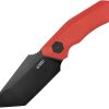 KUB382B.jpg Kubey Yokai Fixed Blade Tanto Red G10