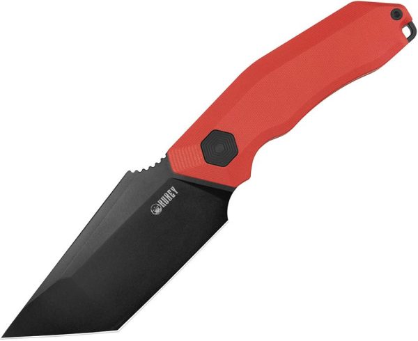 KUB382B.jpg Kubey Yokai Fixed Blade Tanto Red G10