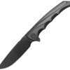 KB Knives Zazoo Framelock Folding Knife 3.75" M390 Black DLC