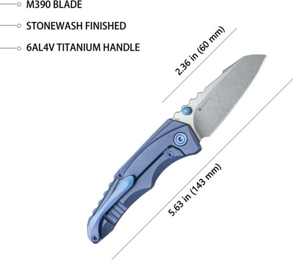 Steeltle Framelock Blue Ti