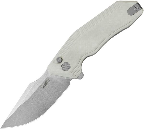 Kubey Basilisk Button Lock Ivory G10 EDC