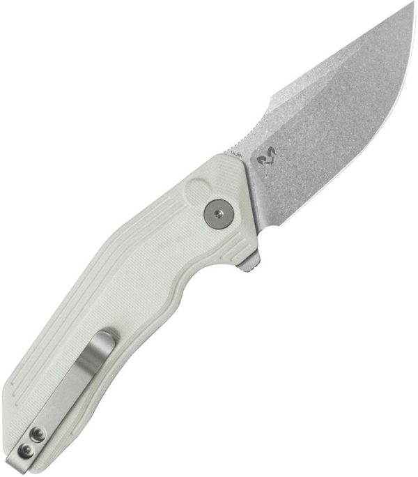 Kubey Basilisk Button Lock Ivory G10 EDC