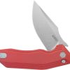 Kubey Basilisk Button Lock Red G10 Folding Knife