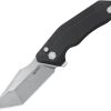 Kubey Yokai Button Lock Black Tanto Folding Knife