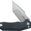 Kubey Yokai Button Lock Black Tanto Folding Knife