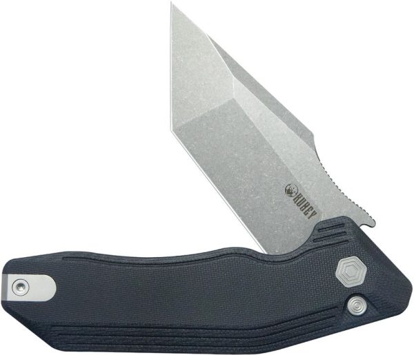 Kubey Yokai Button Lock Black Tanto Folding Knife