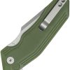 Kubey Yokai Button Lock OD Green Tanto Folding Knife