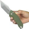 Kubey Yokai Button Lock OD Green Tanto Folding Knife