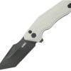 Kubey Yokai Button Lock White Tanto Folding Knife
