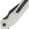 Kubey Yokai Button Lock White Tanto Folding Knife