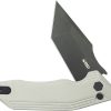 Kubey Yokai Button Lock White Tanto Folding Knife