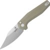 KUB394C.jpg Kubey Hades Button Lock Tan Clip Point Knife