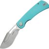 KUB397B.jpg Kubey Gurkha Linerlock Kukri - Tiffany Blue G10