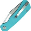 KUB397B_add_01.jpg Kubey Gurkha Linerlock Kukri - Tiffany Blue G10