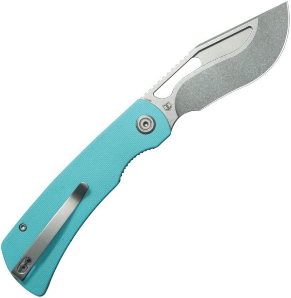 KUB397B_add_02.jpg Kubey Gurkha Linerlock Kukri - Tiffany Blue G10