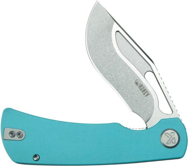 KUB397B_add_03.jpg Kubey Gurkha Linerlock Kukri - Tiffany Blue G10