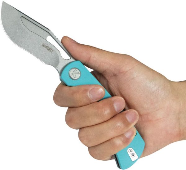 KUB397B_add_04.jpg Kubey Gurkha Linerlock Kukri - Tiffany Blue G10