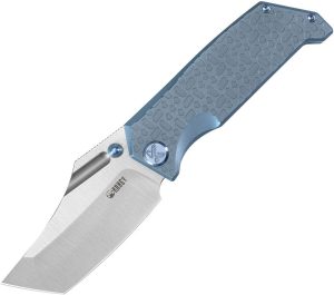 KUB402B.jpg Kubey Hamster Framelock - Blue Titanium Handle