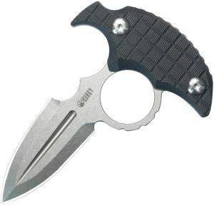 KUB403A.jpg Kubey Cavy Push Dagger Black G10 Fixed Blade Knife