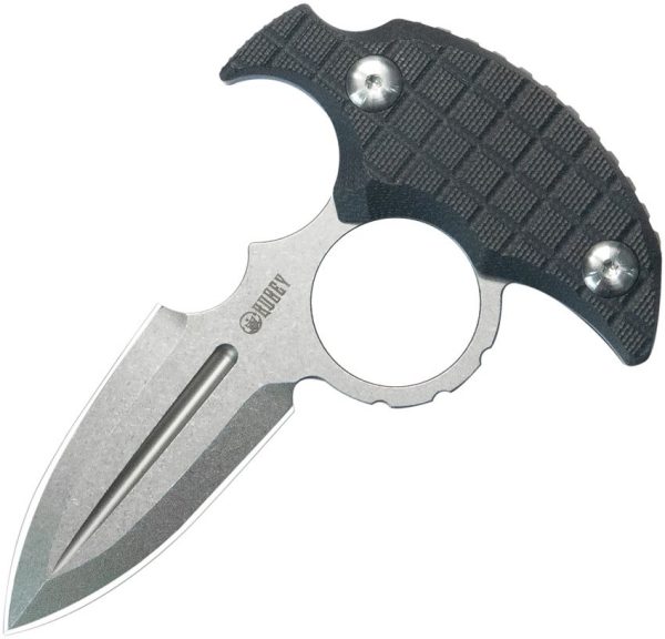 Kubey Cavy Push Dagger Black G10 Fixed Blade Knife