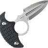 Kubey Cavy Push Dagger Black G10 Fixed Blade Knife