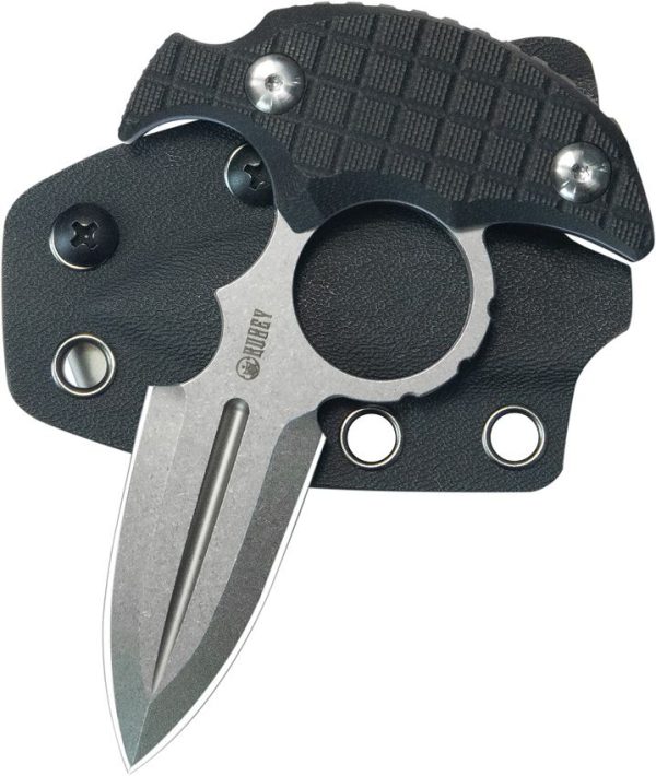 Kubey Cavy Push Dagger Black G10 Fixed Blade Knife