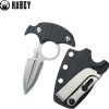 Kubey Cavy Push Dagger Black G10 Fixed Blade Knife