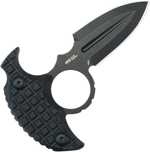 Kubey Cavy Push Dagger Black G10 Fixed Blade Knife