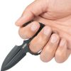 Kubey Cavy Push Dagger Black G10 Fixed Blade Knife