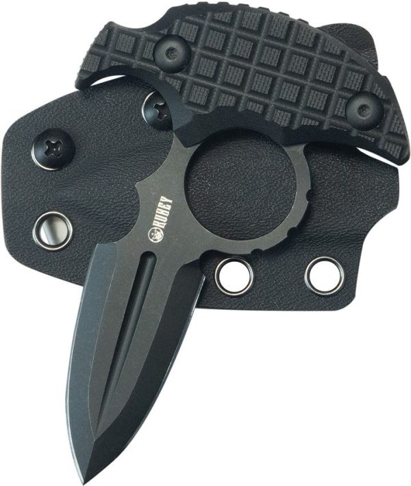 Kubey Cavy Push Dagger Black G10 Fixed Blade Knife