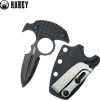 Kubey Cavy Push Dagger Black G10 Fixed Blade Knife