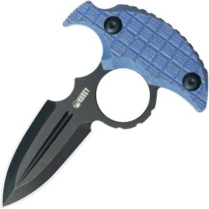Kubey Cavy Push Dagger Blue G10 Fixed Blade Knife
