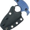 Kubey Cavy Push Dagger Blue G10 Fixed Blade Knife