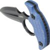 Kubey Cavy Push Dagger Blue G10 Fixed Blade Knife